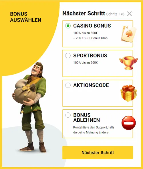 Zet Casino registre